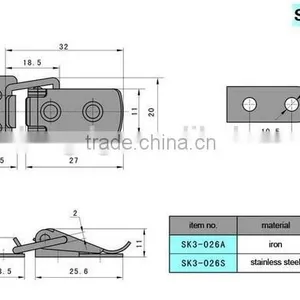 High Quality SK3-026 Spring Loaded Toggle Latch thumbnail-2