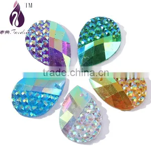 Starry AB Stone ,20*30mm 18*25mm 13*18mm Sewing Flatback Rhinestone ,Resin Gemstone thumbnail-2
