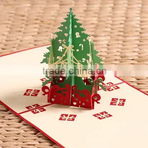 3D Laser Cut Greeting Card -- Christmas Tree thumbnail-1