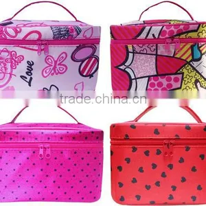 4pc Train Case Travel Bag Cosmeitc Bag Make up Bag thumbnail-1