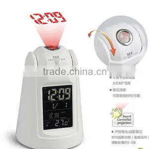 Wall Projection Clock Sound Control Voice Talking Wall Projection Clock thumbnail-1