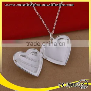 Plated Silver Copper Heart Necklaces With Pendant Doll thumbnail-3