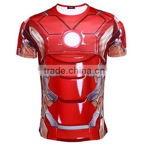 Mens Superhero Long Sleeve Cycling T-Shirt Pro Slim Quick Dry Compression T-Shirt thumbnail-2