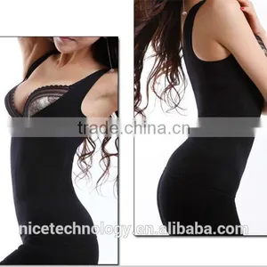 Bamboo Charcoal Seamless Slimming BodySuit ,Body Shaper Tummy Basque Corset 2XL-3XL thumbnail-3