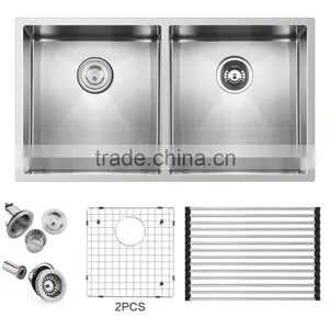 Latest Hot Selling!! Unique Design Stainless Steel Sink For Sale Handmade Under Counter Stainless Steel Sinks-- R10-3219(50/50) thumbnail-2