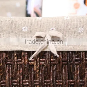 Multifunction Natureal Weaving Storage Basket With Linning Customize thumbnail-5