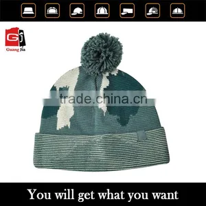 Custom Pompom Comfortable Knitted Beanie Knitted Cap thumbnail-1