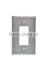 1 GANG Decorative Switch and Duplex Receptacle Wall Plate Stainless Steel thumbnail-1
