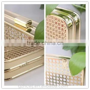 Shiny Gold Metal Box Frame for Lady Clutch thumbnail-2