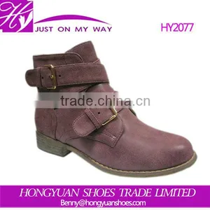 HY2077 Free Sample Purple Boot With Buckle thumbnail-1