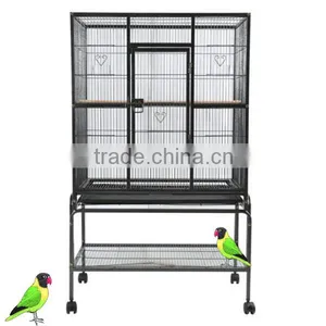 New Design Iron Wire Bird Cage With Stand and Wheels thumbnail-1