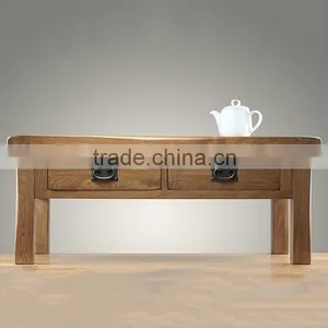 Yongyi Ranch Oak 4 Drawer Wooden Coffee Tables thumbnail-2