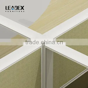 Luxury Wooden Open Workstation Partition Modular Cubicle Office 4 Person Workstation thumbnail-5
