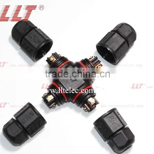 IP67 Outdoor Lighting Cable Junction 4-Way Cross Type Waterproof Connector thumbnail-4