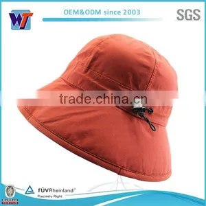 Red Summer Sun Hat Roll Up Mesh Vented Bucket Hat thumbnail-3