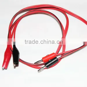 Digital Multimeter Alligator Crocdile Test Jump Lead Clip To Banana Plug Test Lead thumbnail-1