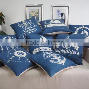 Custom Printed Photo Cushion Cover Decorative Nautical Pillow Case thumbnail-1