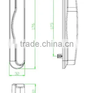 9.14.18030 Zinc Alloy Door Lock Without Keys (For PVC or Aluminum Alloy Sliding Doors) thumbnail-3
