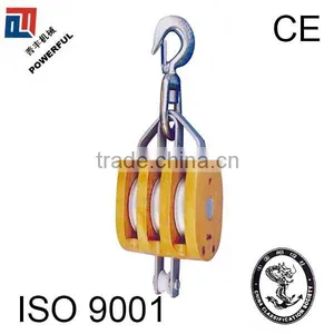 SWIVEL EYE /SWIVEL HOOK REGULAR WOOD PULLEY BLOCK thumbnail-2