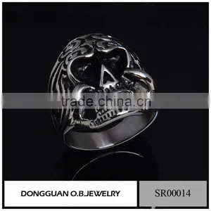 Silver Skull Ring/Skull Ring Silver Jewelry/Men's Stainless Steel Jewelry thumbnail-1