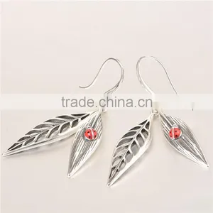 2015 Fashion Design Leaf Shape European Victoria Style Hanging Drop Earring thumbnail-4