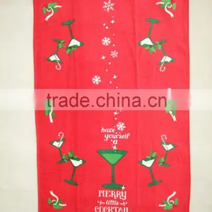 Christmas Kitchen Towel Print Cotton Tea Towel Dish Towel China Supplier Kitchen Textiles Buying in Bulk Wholesale thumbnail-2