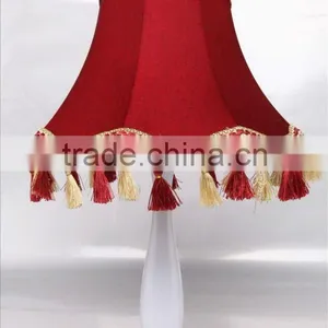 Beautiful Red Cover Chinese Bedside Table Lamps thumbnail-1