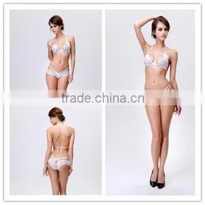 Hot Sale Sexy White Lady Bra Sets thumbnail-1