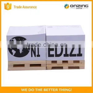 Paper Cube Shape Custom Printed Wooden Pallet Notepad Cube thumbnail-3