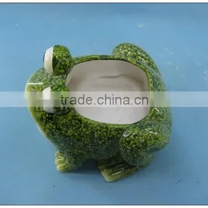 Ceramic Frog Garden Pot, Pottery Garden Flower Pot thumbnail-3