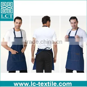 Mens Heavy Duty Denim Bib Type Work Aprons With Pockets thumbnail-1