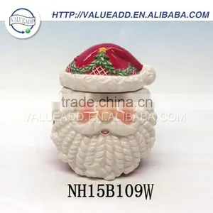 Best Sale Santa Claus Ceramic Cookie Jar Lid Fashion Designed thumbnail-1