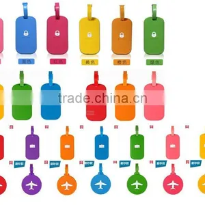 PVC Luggage Tags With Customer Customize Debossed Logos & Various Colors or Shape thumbnail-1