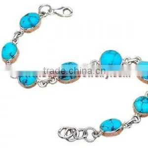 Awesome Turquoise Jewellery Wholesale Necklaces Sterling Silver Gemstone Pendants thumbnail-1