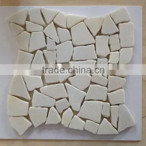 Natural Stone Mosaic With White Round Pebble Stone thumbnail-3