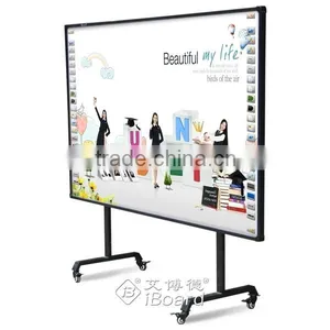 Made in China Movable Interactive Whiteboard With Wheels Legs Whiteboard Stand for School Office thumbnail-1