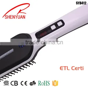 OEM New Flat Iron Square Paddle Shape Electric Hair Straightener Brush thumbnail-6