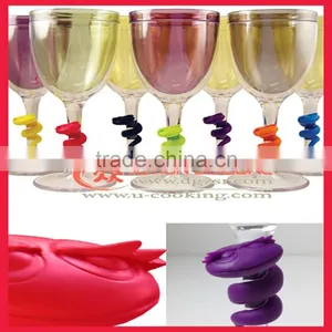 Promotion Wine Accessories Sets Silicone Wine Glass Markers thumbnail-1