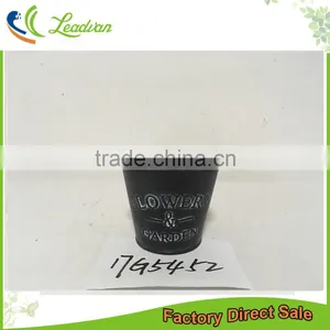 Cheap Custom Printed Bulk Black Rustic Mini Bonsai Flower Pot thumbnail-1