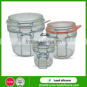 Various Size Foie Gras Glass Jar With Sealed Ring,Food Storage Glass Jar With Metal Clip thumbnail-2