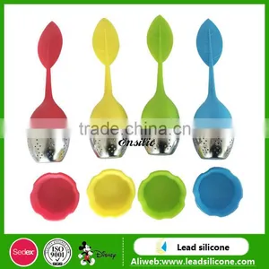 LFGB And FDA Certification Pear Shape Food Grade Silicone Tea Infusers thumbnail-1
