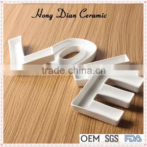 Popular White Ceramic Love Letter Candy Dish thumbnail-1