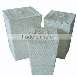 Popular Pure White PE Rattan Basket thumbnail-1