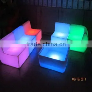 Fashion Environmental Protection Classical RGB Full Colors Plastic LED Bench Chair With 2 Years Warranty thumbnail-6