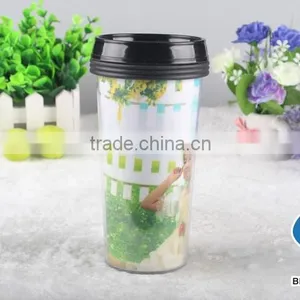 China Factory Wholesale Plastic Custom Paper Insert Travel Mug Cup thumbnail-2