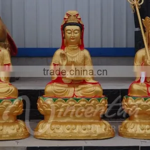 Eastern Style Outdoor Fengshui Crafts Fiberglass Buddha Garden Statue Hot Sale thumbnail-1