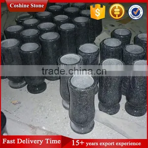 Modern Design Black Granite Flower Vases For Tombstones thumbnail-2