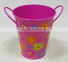 Iron X'mas Decoration Buckets With Water Transfer Decal thumbnail-1