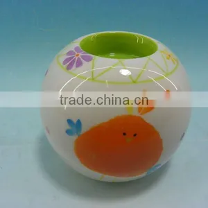Round Ceramic Candle Holder thumbnail-1