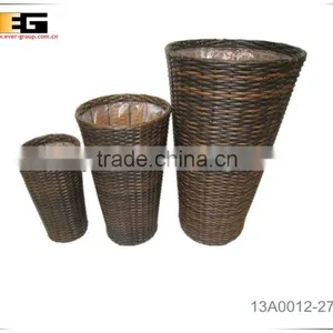 Round Shape PE Rattan With Liner Flower Planter thumbnail-2